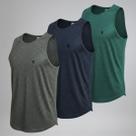 Kit 3 Camisetas Masculinas Regata Dry Passeio e Treino