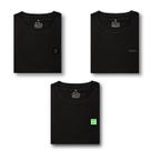 Kit 3 Camisetas Pima cor Preta