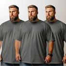 Kit 3 Camisetas Plus Size 100% Algodão Penteado Premium Masculina Kit 3 Camisetas Plus Size 100% Algodão Penteado Premium Masculina