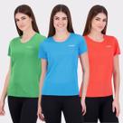 Kit 3 Camisetas Rainha Feminina Azul e Verde e Vermelha