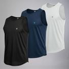 Kit 3 Camisetas Regatas Masculina Lisa Básica Academia Verão