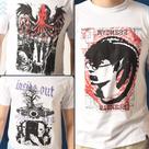Kit 3 camisetas surrealistas algodão branca retro premium