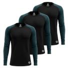 Kit 3 Camisetas Térmicas Masculina Segunda Pele Proteção Solar UV50+