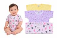 Kit 3 Camisetinhas Bebê Estampadas 100% Algodão cor:estampadaTAMANHO:M Kit 3 Camisetinhas Bebê Estampadas 100% Algodão cor:estampadaTAMANHO:M