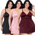 Kit 3 Camisolas Feminina Amamentação Plus Size Gestante Pós Parto Maternidade Confortável Com Click
