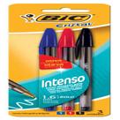 Kit 3 Canetas Bic Grossa Cristal Intenso 1 Azul 1 Preta 1 Vermelha Kit 3 Canetas Bic Grossa Cristal Intenso 1 Azul 1 Preta 1 Vermelha