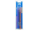 Kit 3 Canetas Cores Escolar Ponta Fina Spiro Preto/azul/verm