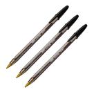 Kit 3 Canetas Esferográfica Bic Cristal Intenso 1.6mm Ponta Grossa Escrita Macia, Durável e Confortável