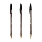 Kit 3 Canetas Esferográfica Cristal Bic Bold 1.6mm Preta