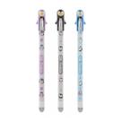 Kit 3 Canetas Gel Apagável Fantasia Pinguim 0.5mm Tinta Azul Conjunto Escolar Aula Colorido CiS