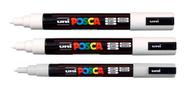 Kit 3 Canetas Posca Brancas PC-1M,3M,5M vários modelos