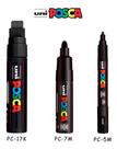 Kit 3 Canetas Posca PC5M,PC7M,PC17K Preta