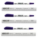 Kit 3 Canetas Viscot 1425SR Ponta Dupla Regular Ultra Fina-Estéril Kit 3 Canetas Viscot 1425SR Ponta Dupla Regular Ultra Fina-Estéril