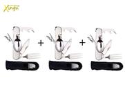 Kit 3 Canivete Multifuncional XV1715 Camping Com Garfo e Colher