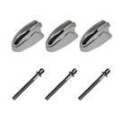 Kit 3 Canoas Tom Caixa Cromo 19.3 + 3 Parafusos 51 x 6mm M6
