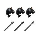 Kit 3 Canoas Tom Caixa Preta 19.05 + 3 Parafusos 51 x 6mm M6