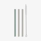 Kit 3 Canudos Silicone Platinum Sage - Kikka Boo