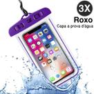 Kit 3 Capa Case Celular Protetora Prova D'água Mergulho Praia