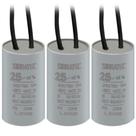 Kit 3 capacitor permanente com cabo 25,0 uf/250v