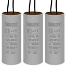 KIT 3 CAPACITOR PERMANENTE COM CABO 80 UF 250 Volts KIT 3 CAPACITOR PERMANENTE COM CABO 80 UF 250 Volts