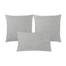 Kit 3 Capas Almofada Baguete Bouclé Quadradas e Retangular Zíper Invisível, Texturizado Kit 3 Capas Almofada Baguete Bouclé Quadradas e Retangular Zíper Invisível, Texturizado