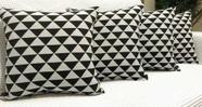 Kit 3 Capas Almofadas Jacquard Triangulo 45x45 Zíper