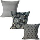 Kit 3 Capas de Almofada Decorativas 45x45cm Zíper Invisivel