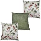 Kit 3 Capas de Almofada Impermeável Estampa Digital 100% Algodão Borboleta Verde Riscado 43cmx43cm