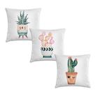 kit 3 capas de almofadas cactos