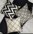 Kit 3 Capas de Almofadas hera - Cor Bege/Preto