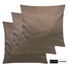 Kit - 3 Capas de Almofadas: Marrom - 40x40 - Decorativa Para Sala / Sofá / Quarto / Cama