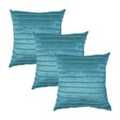 Kit 3 Capas para Almofada Drapeada Line em Veludo Quadrada