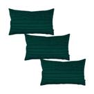Kit 3 Capas para Almofada Drapeada Line em Veludo Retangular 60x40 Várias Cores