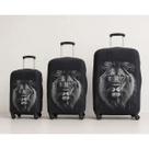 Kit 3 Capas Para Mala Viagem P M G Estampa Leão Preto Proteção Elástica Premium Luxo Identificadora