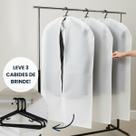 Kit 3 Capas Para Roupa Com Cabide Incluso Antimofo Organização Premium