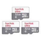 Kit 3 Cartão Memória Micro SD Sandisk 32GB Classe 10 Ultra