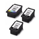 Kit 3 Cartuchos Compativeis com Canon 2 PG145 1 CL146 Canon MG-2410 MG-2910 MG-3010 MG-2510