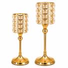 Kit 3 Castiçais Porta Vela Dourado Cristal Luxo Decorativo Mesa Casamento Kit 3 Castiçais Porta Vela Dourado Cristal Luxo Decorativo Mesa Casamento