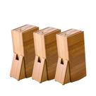 Kit 3 Cepo Universal Em Bambu Suporte Guardar Facas Tesouras