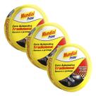 Kit 3 Cera Automotiva Polir Carro Cristalizadora Pasta 200g Mundial Prime