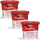 Kit 3 Cera Depilatória Micro-Ondas Depilflax Morango 100g