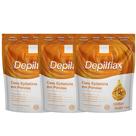 Kit 3 Cera Quente Depilatória Profissional Glitter Gold Depilflax Em Perolas 1Kg Grande