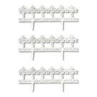 Kit 3 Cercas Decorativas Jardim 90x25cm de Plástico Branca