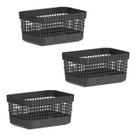 Kit 3 Cestinhos Organizadores Grid Caixas Organizadoras 2,5l