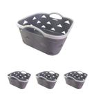 kit 3 Cesto Organizador Caixa objetos Multiuso quadrado 16cm kit 3 Cesto Organizador Caixa objetos Multiuso quadrado 16cm