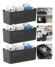 Kit 3 Cesto Organizador Multiuso 27x12x9cm Com Alça Flow Ou Kit 3 Cesto Organizador Multiuso 27x12x9cm Com Alça Flow Ou