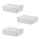 Kit 3 Cesto Organizador Multiuso Quadratta 27x21x8 Cm