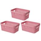 Kit 3 Cesto Organizador Trama Rattan s/Tampa 4,5L Multiuso Plástico