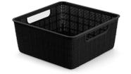 Kit 3 Cesto Organizadore Multiuso Rattan Home Preto 4,5 l
