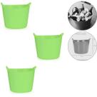 Kit 3 Cestos Balde Flexível C/ Alça 15L Verde- Fersil